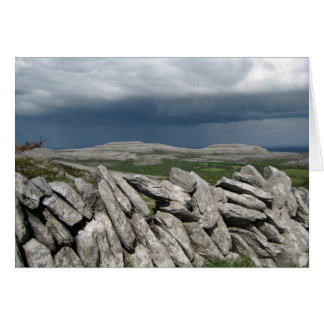 Stone wall at the Burren, Co. Clare, Ireland Cards