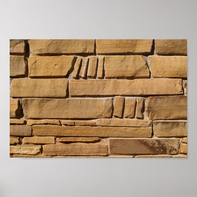 Stone Wall Background Canvas or Poster (Front)