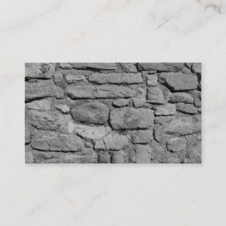 Stone Wall. Black and white. Business Card