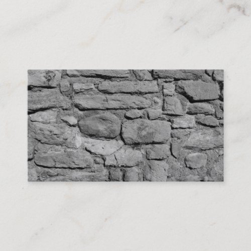 Stone Wall. Black and white. Business Card Templates