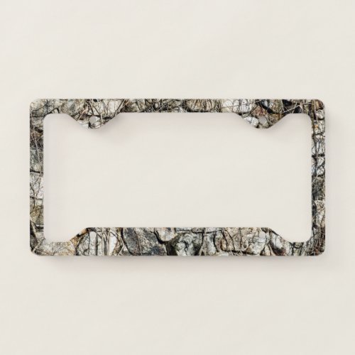 Stone Wall License Plate Frame