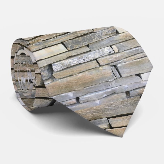  Stone wall  Neck Tie (Rolled)