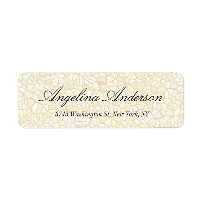 Stone Wall Pattern Elegant Handwriting Modern Label (Front)