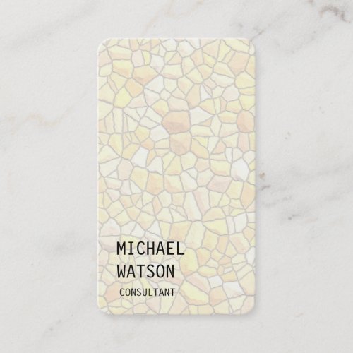 Stone Wall Pattern Simple Plain Trendy Consultant Business Card
