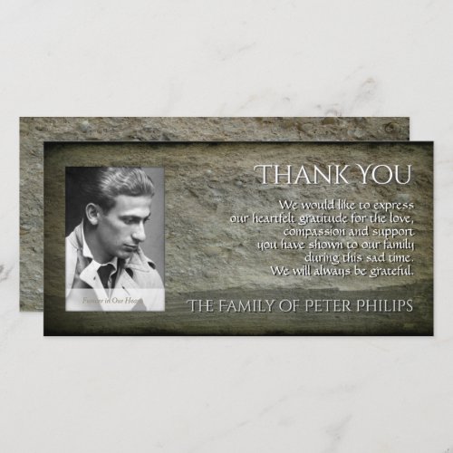 Stone wall Photo Frame Sympathy Thank You P 1H