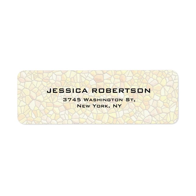 Stone Wall Plain Elegant Modern Trendy Label (Front)
