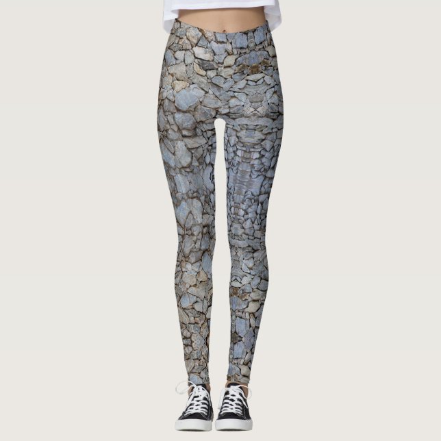 Stone Wall - Power Yoga Leggings (Front)
