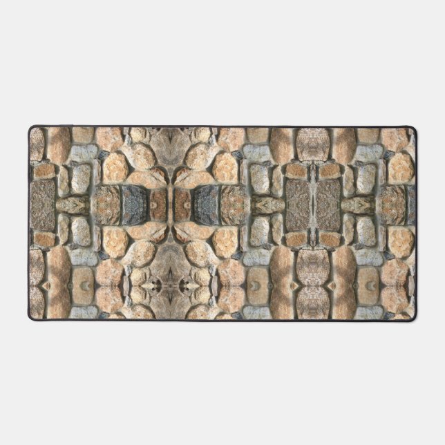 Stone Wall Rock Formation Masonry Artistic Design Desk Mat (Front)