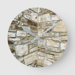 Stone Wall Round Clock
