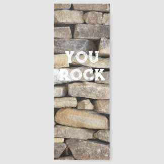Stone Wall Stacked Rocks You Rock Custom Text Bookmarks
