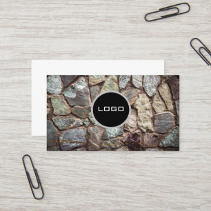 Stone wall texture business card