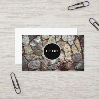 Stone wall texture business card