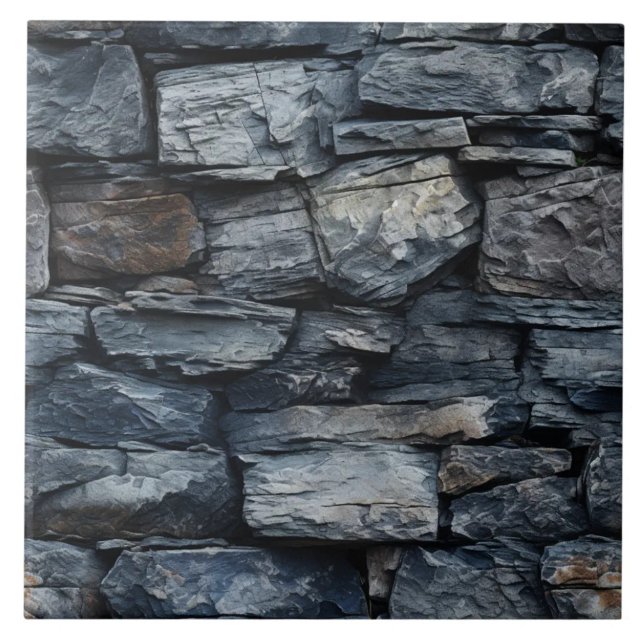 Stone Wall Texture Ceramic Tile (The complete printed tile design. Tiles sold individually.)