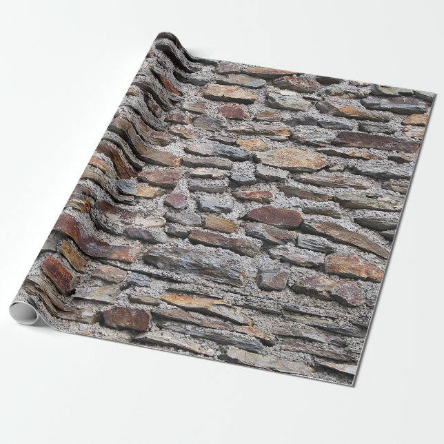 Stone wall texture wrapping paper (Unrolled)