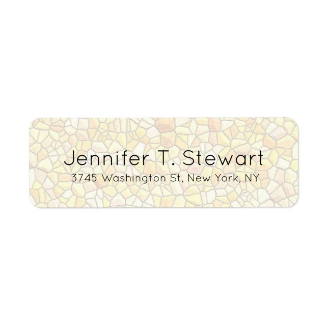 Stone Wall Trendy Chic Modern Professional Elegant Label (Front)