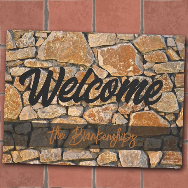 Stone Wall Welcome Custom Doormat (Creator Uploaded)