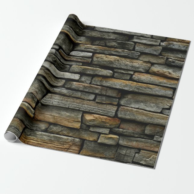 Stone wall wrapping paper (Unrolled)