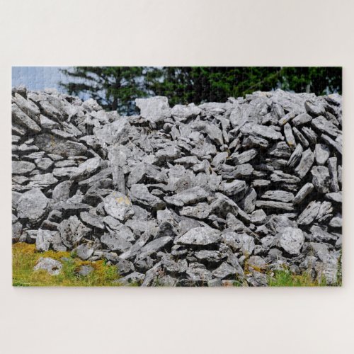Stone Walls Inisheer Aran Islands Galway Ireland Jigsaw Puzzle