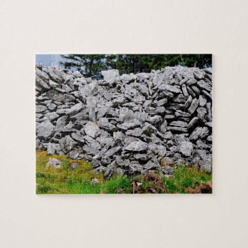 Stone Walls Inisheer Aran Islands Galway Ireland Jigsaw Puzzle