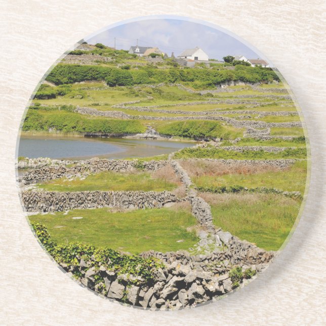 Stone Walls of Ireland Drink Coaster (Front)