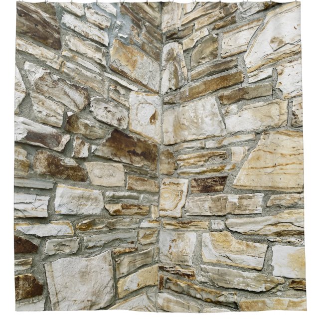 Stone Walls Shower Curtain (Front)