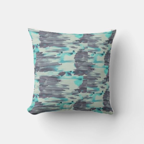 Stone washed cotton material print pattern throw pillow