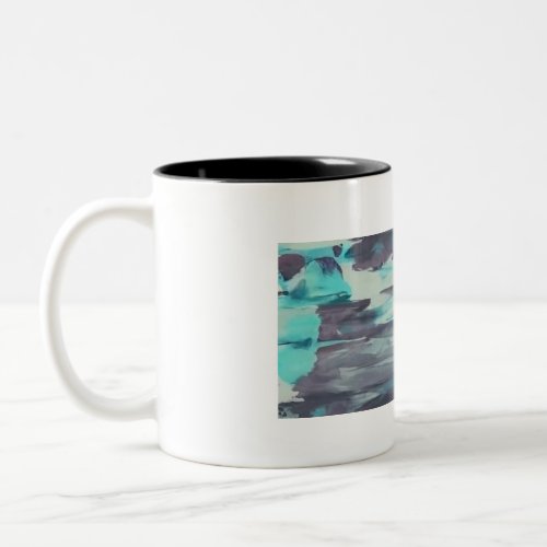 Stone washed cotton material print pattern Two_Tone coffee mug
