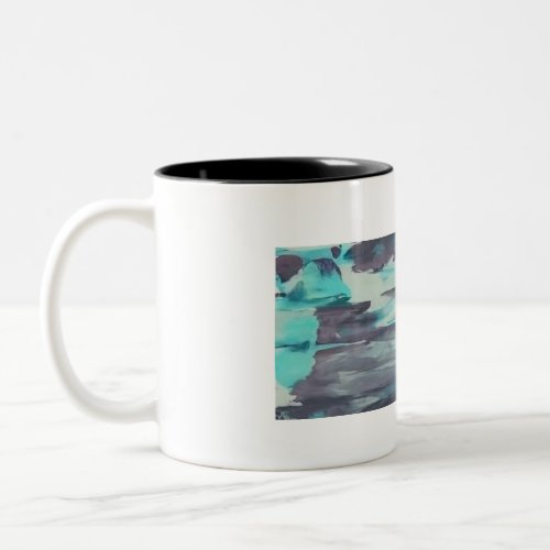  Stone washed cotton material print pattern Two_Tone Coffee Mug