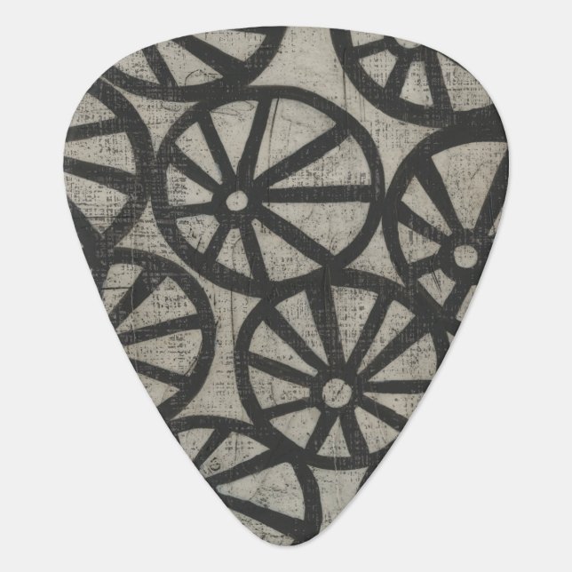 Stone - Wheels Guitar Pick (Front)