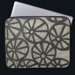 Stone - Wheels Laptop Sleeve<br><div class="desc">Stone IV by Chariklia Zarris. Pattern with repeating wheel-like shapes.</div>