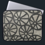 Stone - Wheels Laptop Sleeve<br><div class="desc">Stone IV by Chariklia Zarris. Pattern with repeating wheel-like shapes.</div>