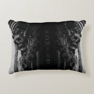 Stone Wings Skull Accent Pillow