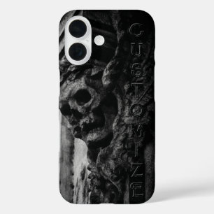 Stone Wings Skull iPhone 16 Case