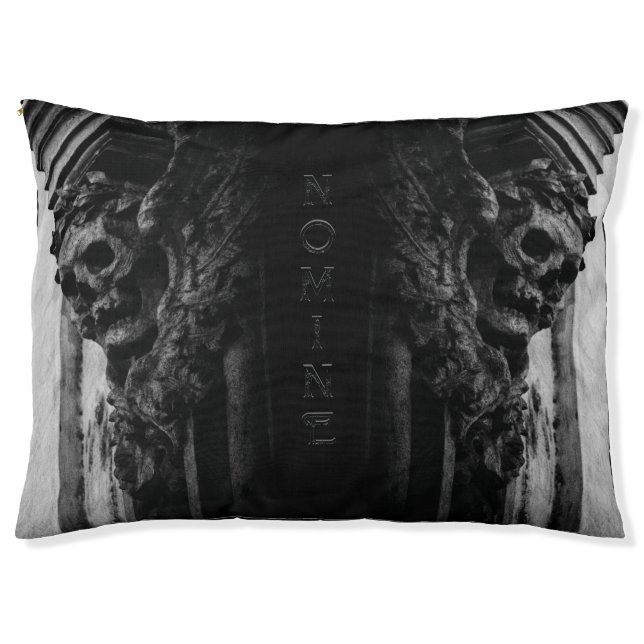 Stone Wings Skull Pet Bed (Front)