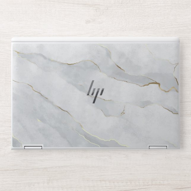 Stone  with golden strokes  HP EliteBook X360 1040 Laptop Skin (Front)