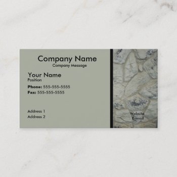 Stone Work Business Card by Dreamleaf_Printing at Zazzle