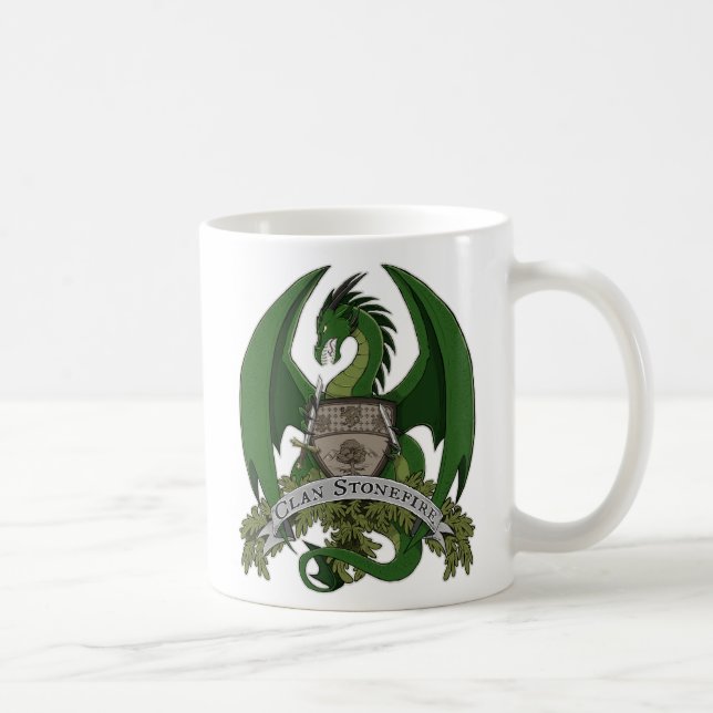 Stonefire Dragons Crest (Green Dragon) 11oz Mug (Right)