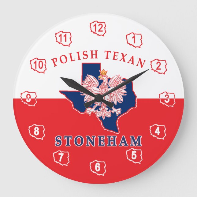 Stoneham Polish Texan Large Clock (Front)