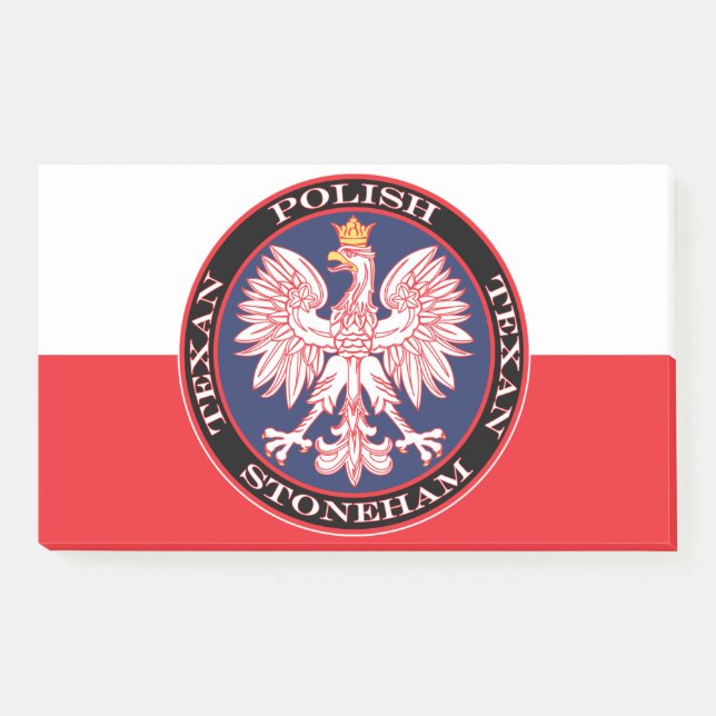 Stoneham Round Polish Texan Post-it Notes (Front)