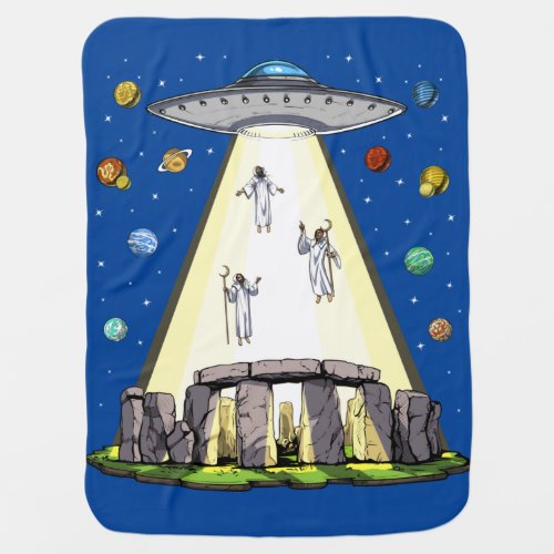 Stonehenge Alien Abduction Baby Blanket