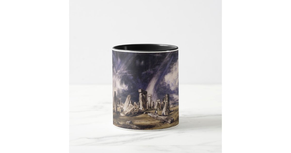 Sottobicchiere Stonehenge 9,5x9,5 Cm | Retro In Sughero | Regalo Unico Per Appassionati Di Storia
