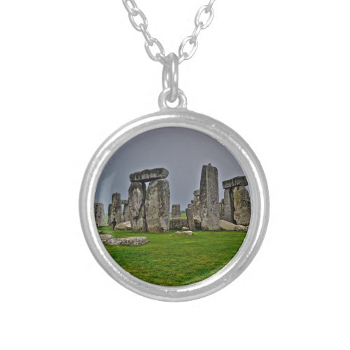 Stonehenge Ancient Historic Site of Power Silver Plated Necklace