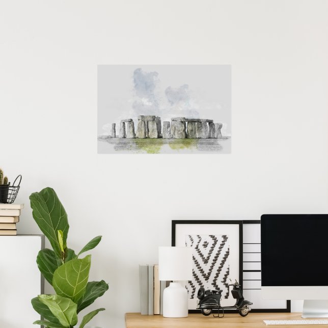 Stonehenge Ancient Monument Poster – Mystical Art (Home Office)
