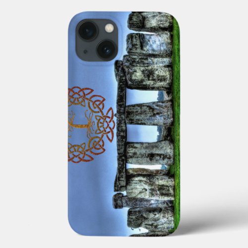 Stonehenge and Celtic Circle Tree of Life iPhone 13 Case