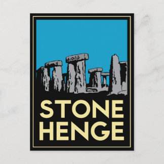 Stonehenge Art Deco Poster Postcard