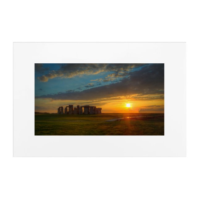 Stonehenge at sunset acrylic print (Front)