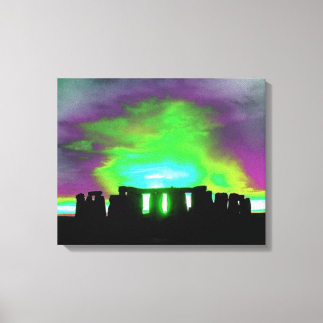 Stonehenge Aurora Wrapped Canvas Print (Front)