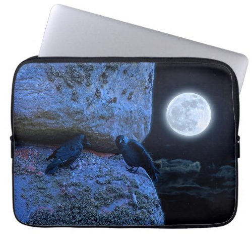 Stonehenge Celtic Circle Jackdaws  Full Moon Laptop Sleeve