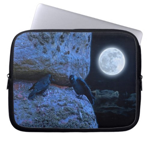 Stonehenge Celtic Circle Jackdaws  Full Moon Laptop Sleeve