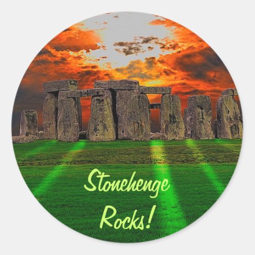 Stonehenge Celtic Standing Stones in Britain Classic Round Sticker